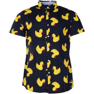 Hawaii Shirt, Black Yellow Duck, L, Blount And Pool