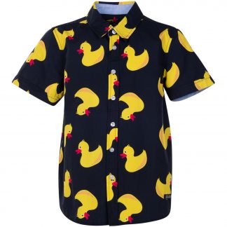 Hawaii Shirt Jr, Black Yellow Duck, 100, Blount And Pool