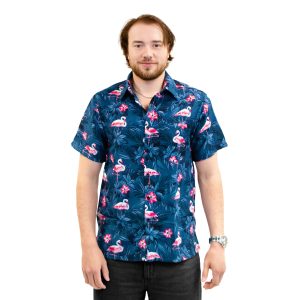 Hawaiiskjorta Herr Flamingo - Small