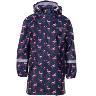 Monsoon Rain Coat Jr, Navy Flamingo, 120, Regnjackor